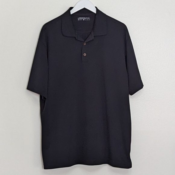 Nike Golf Polo Men's Black Extra Large Short Sleeve Dri Fit XL - Picture 1 of 8